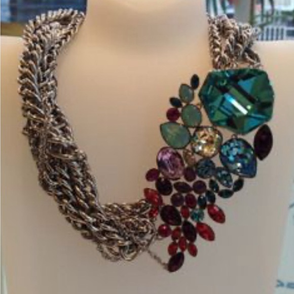 Authentic Swarovski beautiful Multi Color Tropical Collar Necklace NIB. - Picture 9 of 15